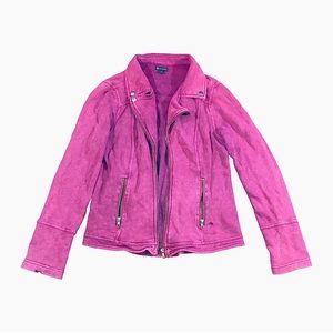 New Directions Burgundy Motorcycle Jacket Size Small